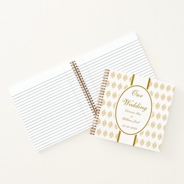 Regalo personalizado del libro de visitas del Boda (Interior)