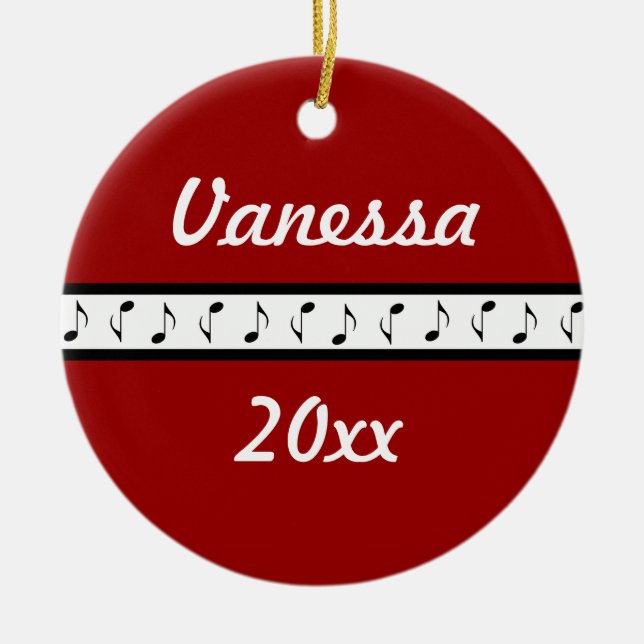 Regalo personalizado del ornamento de la música (Frente)