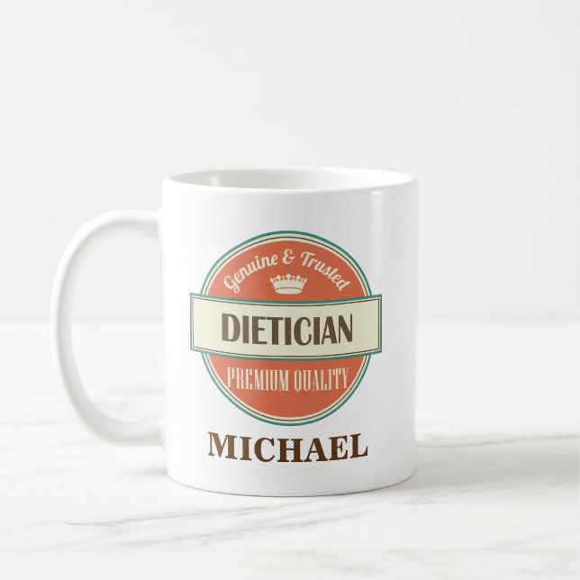 Regalo personalizado dietético de la taza de la (Izquierda)