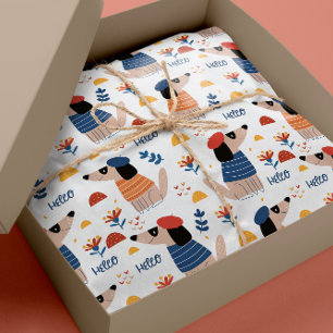 Regalo Personalizado Hola perro papel de envoltura de pat