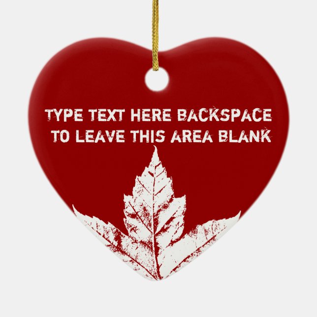 Regalo personalizado ornamento de Canadá del (Atrás)