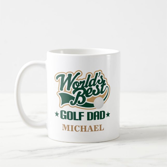 Regalo personalizado papá de la taza del golf (Izquierda)