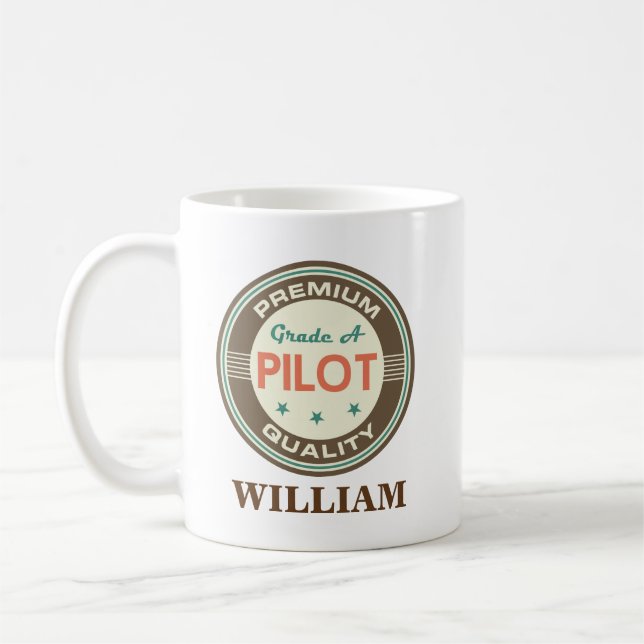 Regalo personalizado piloto de la taza de la (Izquierda)