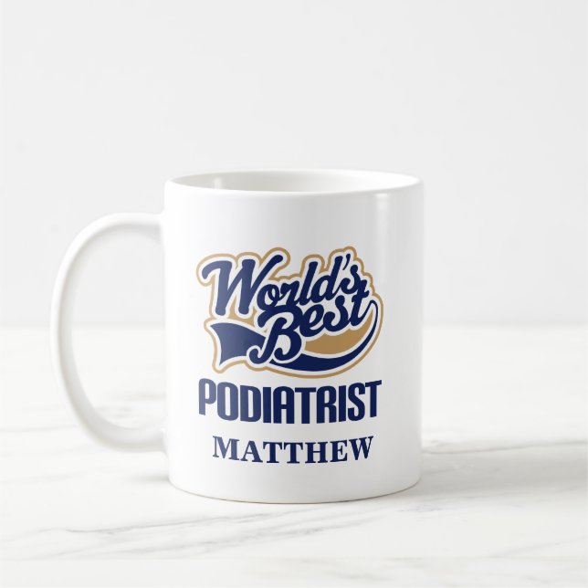 Regalo personalizado Podiatrist de la taza (Izquierda)