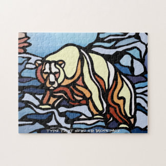 Regalo personalizado rompecabezas del arte del oso