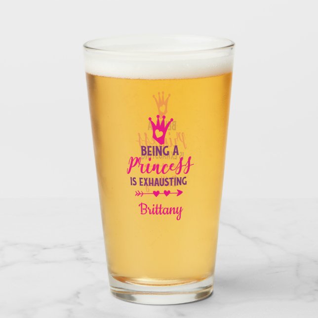 Regalo Personalizado Ser una Princesa es Agotador (Anverso (lleno))