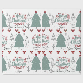 Regalo Personalizar el papel de ajuste de Navidades,