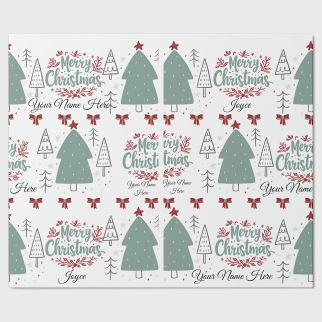 Regalo Personalizar el papel de ajuste de Navidades, (Costura)
