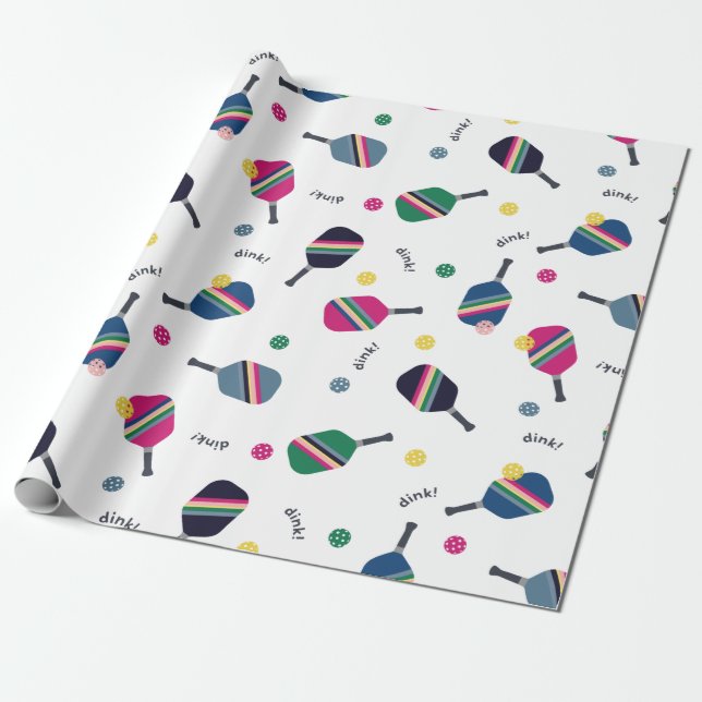 Regalo Pickleball Divertido Paddles rayados Papel de envo (Desenrollado)