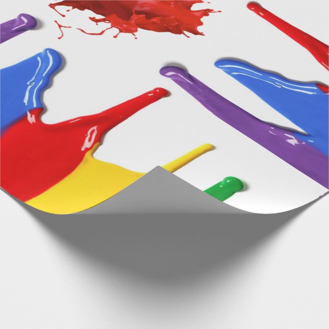 Regalo Pinte el papel de embalaje de la salpicadura (Esquina)