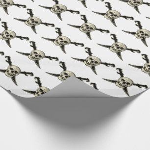 Regalo Pirate (cráneo) - Papel de envolvimiento brillante