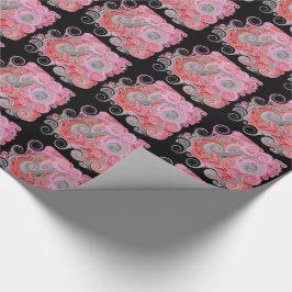 Regalo Pistas de Pulpo - Rosa - Papel de Guarda de Encuad