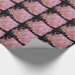 Regalo Pistas de Pulpo - Rosa - Papel de Guarda de Encuad