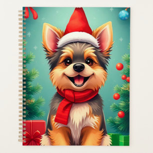Regalo Planificador de Navidad de Perro de Dibujos