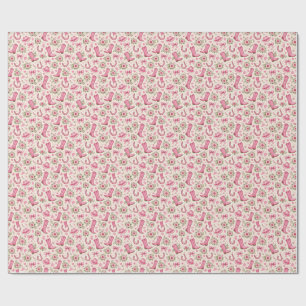 Regalo Platos de papel para baby shower de vaquera rosa