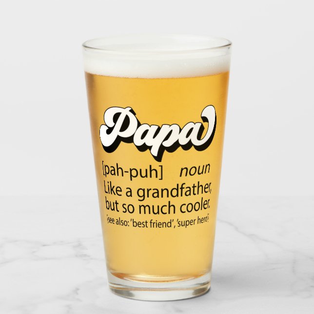 Regalo por el Día del Padre, papá retro, definició (Anverso (lleno))