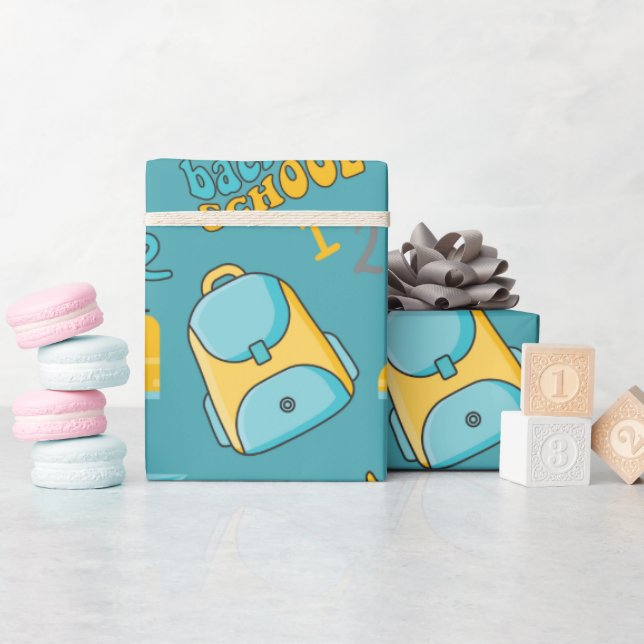 Regalo Primer día escolar: papel de envolver sin problema (Baby Shower)