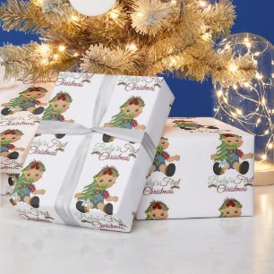 Regalo Primer papel de envoltura de Navidad de Baby Boy