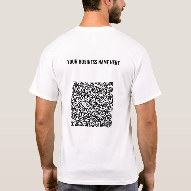 Regalo promocional de camisetas con código QR y co (Reverso)