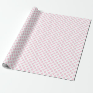Regalo Punto de polka rosa claro sobre papel de envolver