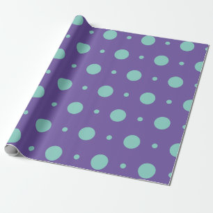 Regalo Puntos de polka verde azulados sobre papel de envo