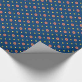 Regalo Quirky puntos de polka sobre papel de envolvimient