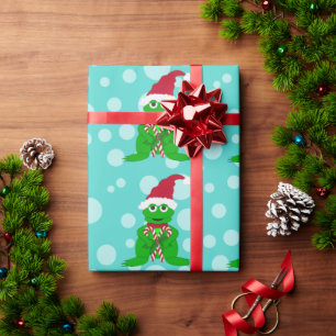 Regalo Rana navidad: Papel de ajuste azul