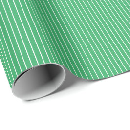 Regalo Rayas modernas Papel de envolvimiento verde y blan
