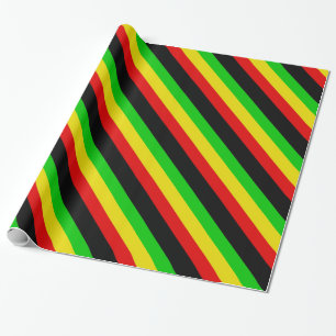 Regalo Rayas rastas con papel de envolver negro