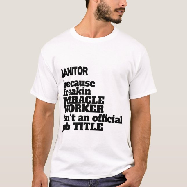 Regalo/regalo de la camiseta Janitor, presente, cu (Anverso)