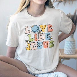 Regalo religioso, camiseta floral, amor como Jesús