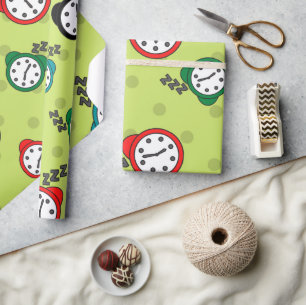 Regalo Reloj de alarma adorable verde azul rojo Papel de 