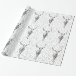 Regalo Reno en papel de envolver tormenta de nieve