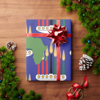 Regalo Resumen Geométrico Kwanzaa Papel de ajuste