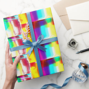Regalo Resumen Papel de envolvimiento de arcoiris primari