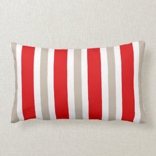 Regalo rojo y blanco beige de la almohada de la