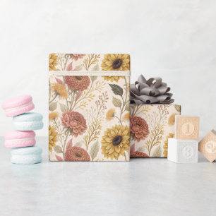 Regalo Rollo de papel de ajuste de impresión floral de ot