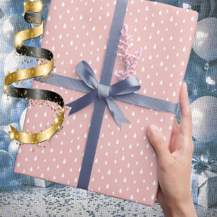 Regalo Rollo de papel de ajuste de patrón de lluvia dulce