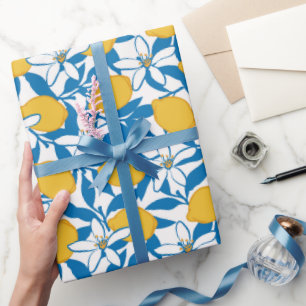 Regalo Rollo de papel de envolver dibujado con mano de li