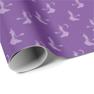 Regalo Rollo de papel de envolvimiento de bruja morada es