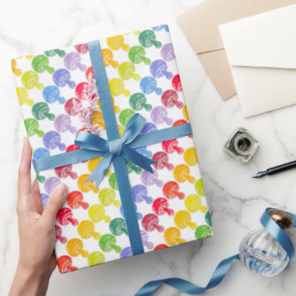 Regalo Rollo de papel de envolvimiento de hongos arcoiris