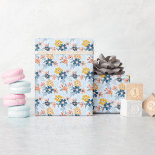 Regalo Rollo de papel de envolvimiento de patrón de flor