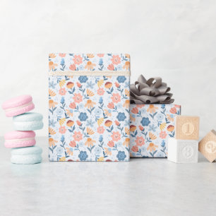 Regalo Rollo de papel de envolvimiento de patrones floral