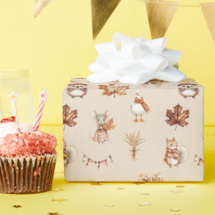 Regalo Rollo de papel de envolvimiento del patrón de acua