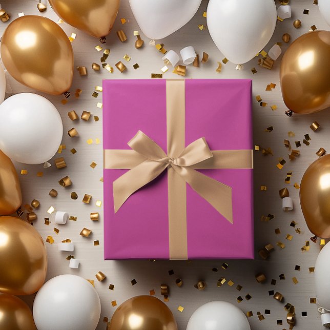 Regalo Rollo de papel de envolvimiento rosa de Fuchsia (Subido por el creador)