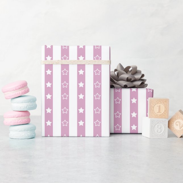 Regalo Rollo de papel de envolvimiento rosado con patrón  (Baby Shower)