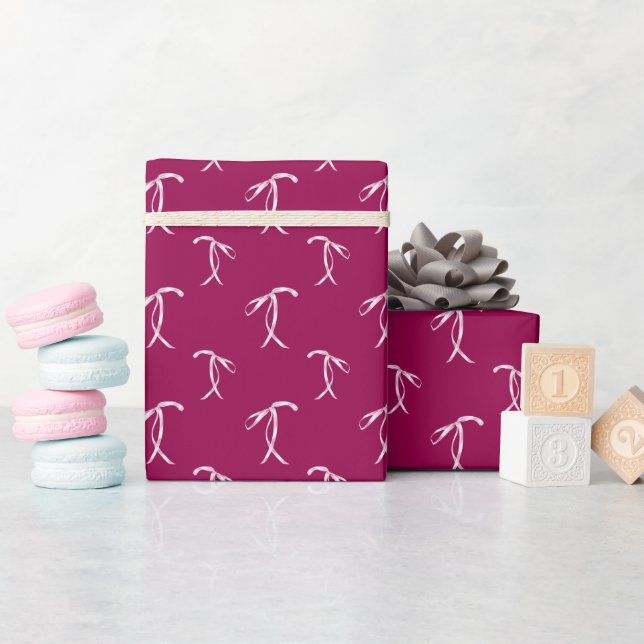 Regalo Rollo de papel de envolvimiento rosado con patrón  (Baby Shower)
