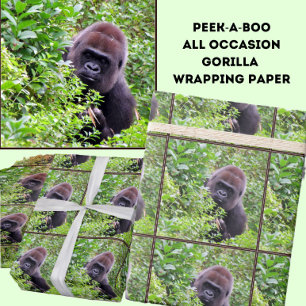Regalo Rollo de papel de relleno de gorila Peek-A-Boo