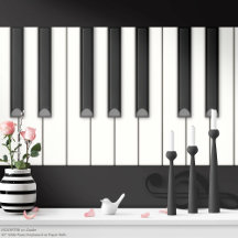 Rollo de papel de teclado de piano gigante (fondo 