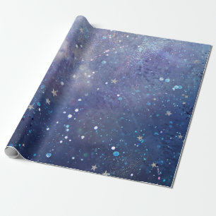 Regalo Rollo del papel de embalaje de la noche estrellada